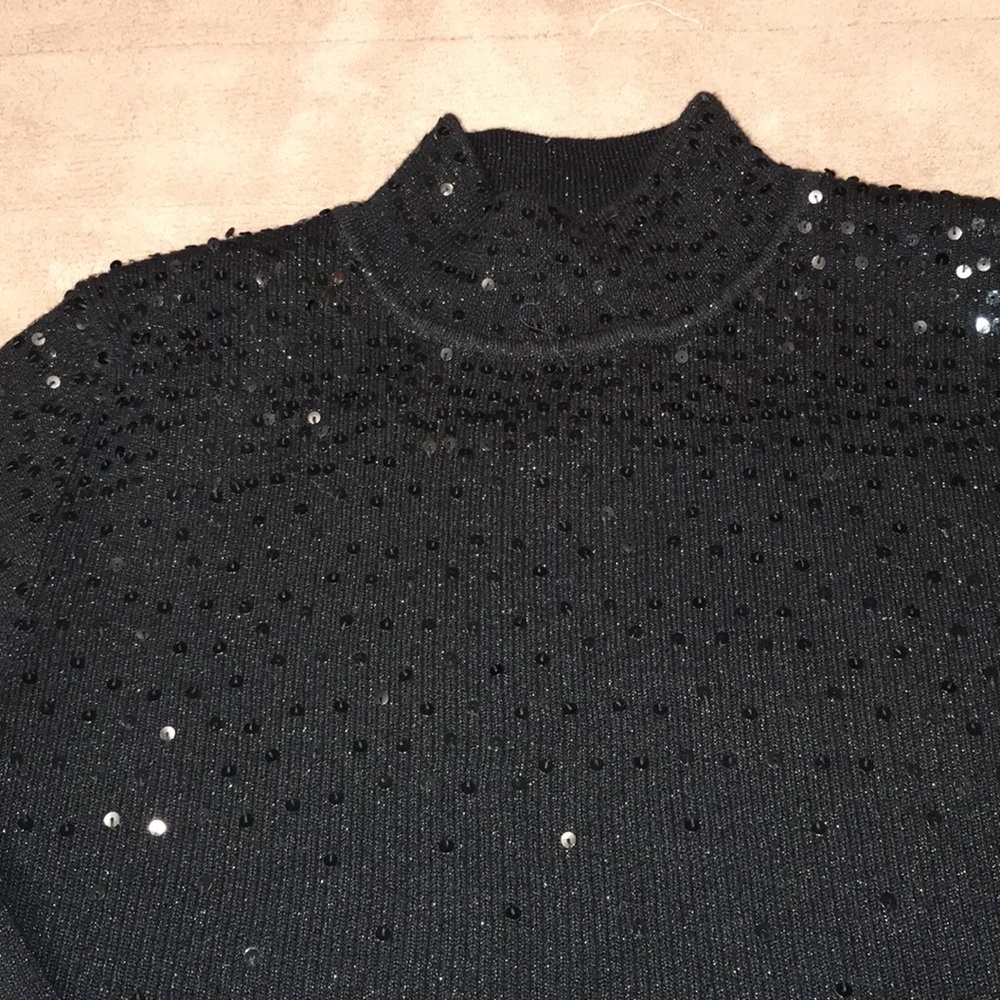 Black sweater with sequins